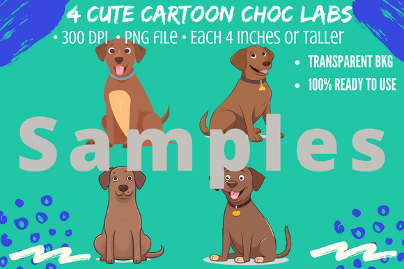 Adorable Chocolate Labrador Clip Art for Creative Projects