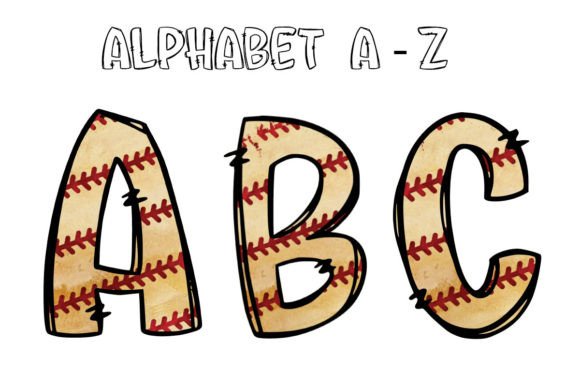 Baseball Alphabet Doodle: A Creative Font for Sports Branding
