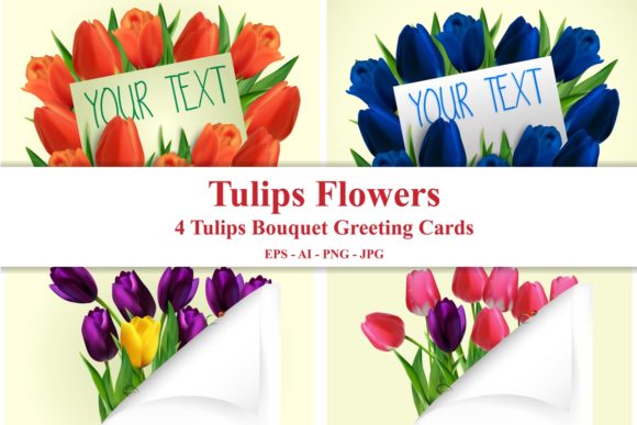 Beyond the Template: Unlocking the Blank Tulips Flowers Card Vector Bundle