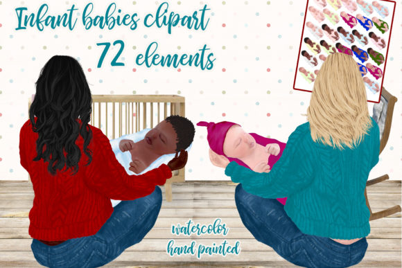 Charming Newborn Babies Clipart for Your Creative Projects