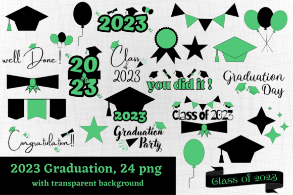 Emerald Green Graduation 2023 Clipart: Your Ultimate Design Toolkit