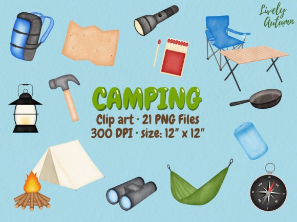 Exploring the Versatility of Camping Clip Art | PNG Files Set
