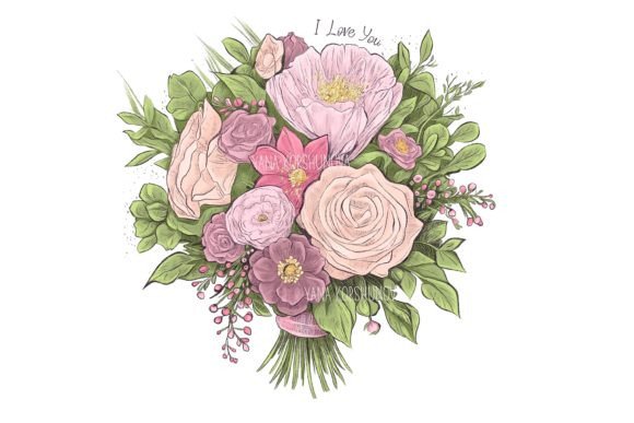 Flowers Wedding Bouquet Planner Clipart: A Designer's Floral Ally