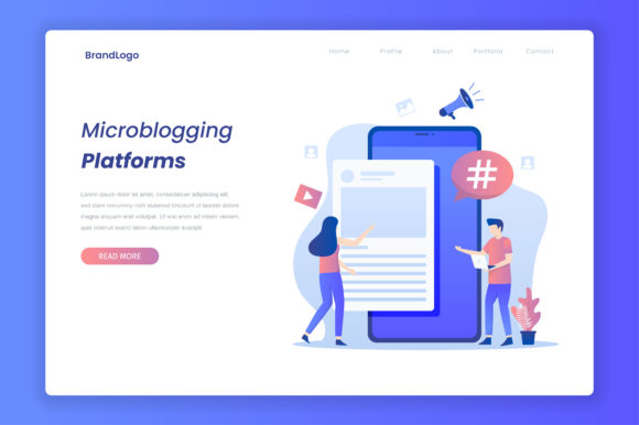 Microblogging Illustration Concept: A Visual Toolkit for Modern Creators