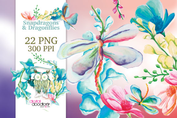 Snapdragons & Dragonflies: A Watercolor Collection for Creative Projects