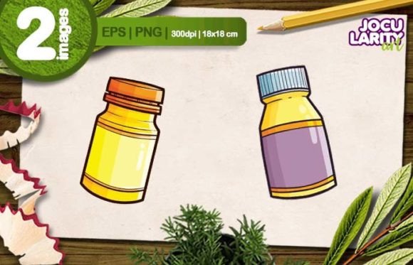 Unleash Whimsy with the Funny Yellow Bottle Supplement Cartoon