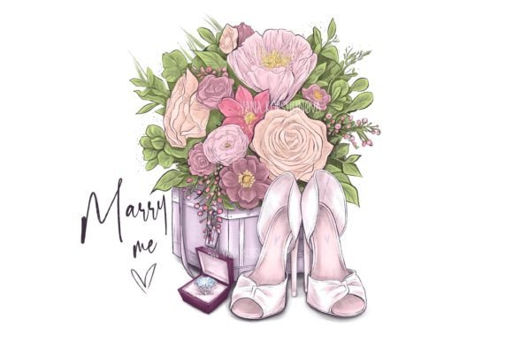 Wedding Planner Clipart and Marry Me PNG for Creative Projects