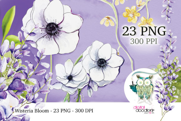 Wisteria Wish Watercolor Flowers: A Designer's Floral Toolkit